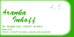 aranka inhoff business card